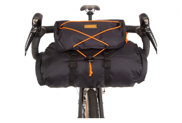 Lenkertasche Restrap Bar Bag Holster Mit Wasserdichter Tasche / 14 + 3 L / Schwarz Orange