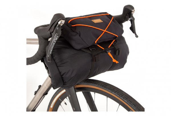 Lenkertasche Restrap Bar Bag Holster Mit Wasserdichter Tasche / 14 + 3 L / Schwarz Orange – Bild 2
