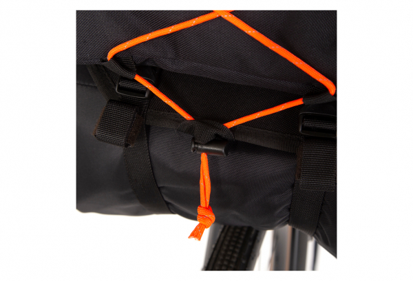 Lenkertasche Restrap Bar Bag Holster Mit Wasserdichter Tasche / 14 + 3 L / Schwarz Orange – Bild 3