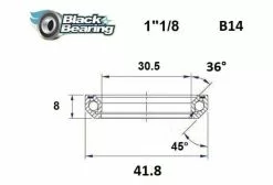 Black-bearing Lenklager Schwarzes Lager B14 30 5 X 41 8 X 8 Mm 36/45