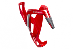 Elite Bottle Cage Custom Race + Rot Glänzend. Weiße Grafik