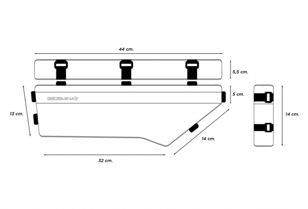 Geosmina Bikepacking Medium 3.5L Rahmentasche Grau – Bild 8