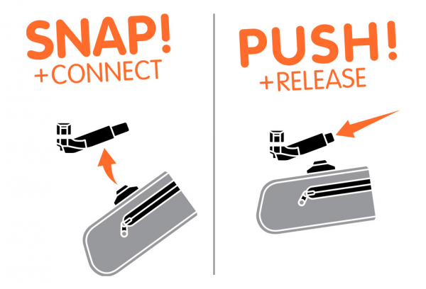 Fidlock Push Satteltasche 600 Ml Schwarz – Bild 5